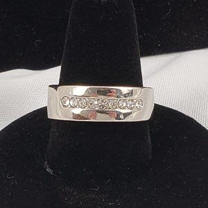 Men's Silvertone Wedding Ring